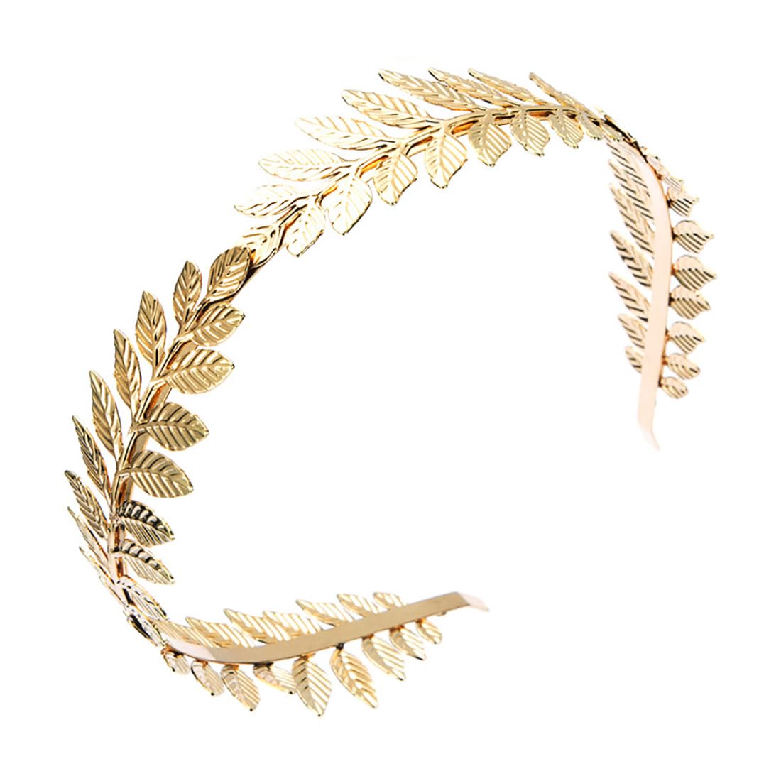 Danshinbow Greek Goddess Headband Leaf Crown Tiara Gold Leaf Band of Leaves Headband Bridal Headbands Headdress Headpiece Hairband for Women and Girls