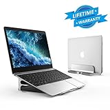 Vertical Laptop Stand - Seenda Adjustable Laptop Stand, Vertical Stand plus Adjustable Height Stand for Typing 2 in 1, Compatible with All MacBook, MacBook Air, MacBook Pro,Dell XPS Laptops-Silver