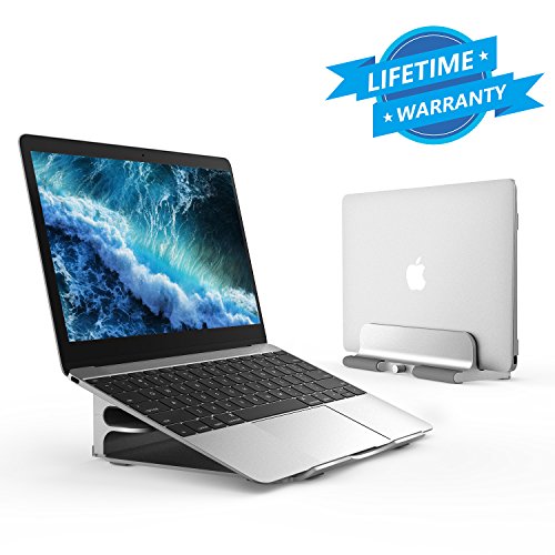 Vertical Laptop Stand - Seenda Adjustable Laptop Stand, Vertical Stand plus Adjustable Height Stand for Typing 2 in 1, Compatible with All MacBook, MacBook Air, MacBook Pro,Dell XPS Laptops-Silver Vertical Laptop Stand - Seenda Adjustable Laptop Stand, Vertical Stand plus Adjustable Height Stand for Typing 2 in 1, Compatible with All MacBook, MacBook Air, MacBook Pro,Dell XPS Laptops-Silver