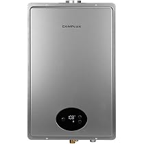 Propane Tankless Water Heater Indoor, Camplux CA528 5.28 GPM On Demand Hot  Water Heater Propane, Indoor, Gray - Amazon.com