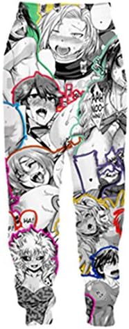 DAYINGKU Anime Ahegao Print 3D Manandwoman Casual Streetwear Jogging Pants Pants