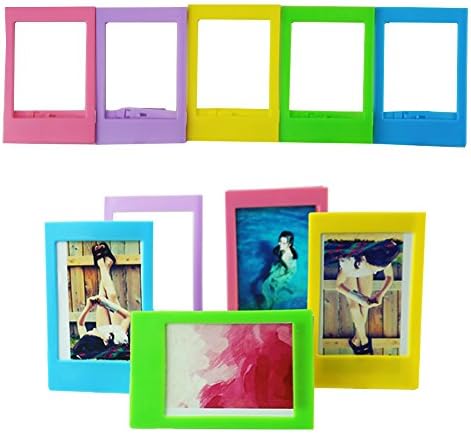 Blummy 10pcs Table Photo Frame for Fujifilm Instax Mini 9 8 8+ 70 7s 90 25 26 50s, Pringo P231, Instax SP-1 SP-2, Polaroid Snap, Snap Touch, Z2300 & HP Sprocket Films
