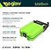 GoGlow LiteBook™ 30W Portable LED Light with 2nd Gen Upgraded Extended Lithium Battery, Portable Rechargeable Day Light White (5000-5500k) Work Light, Camping, Garage or Auto Repair, Emergency (Green)
