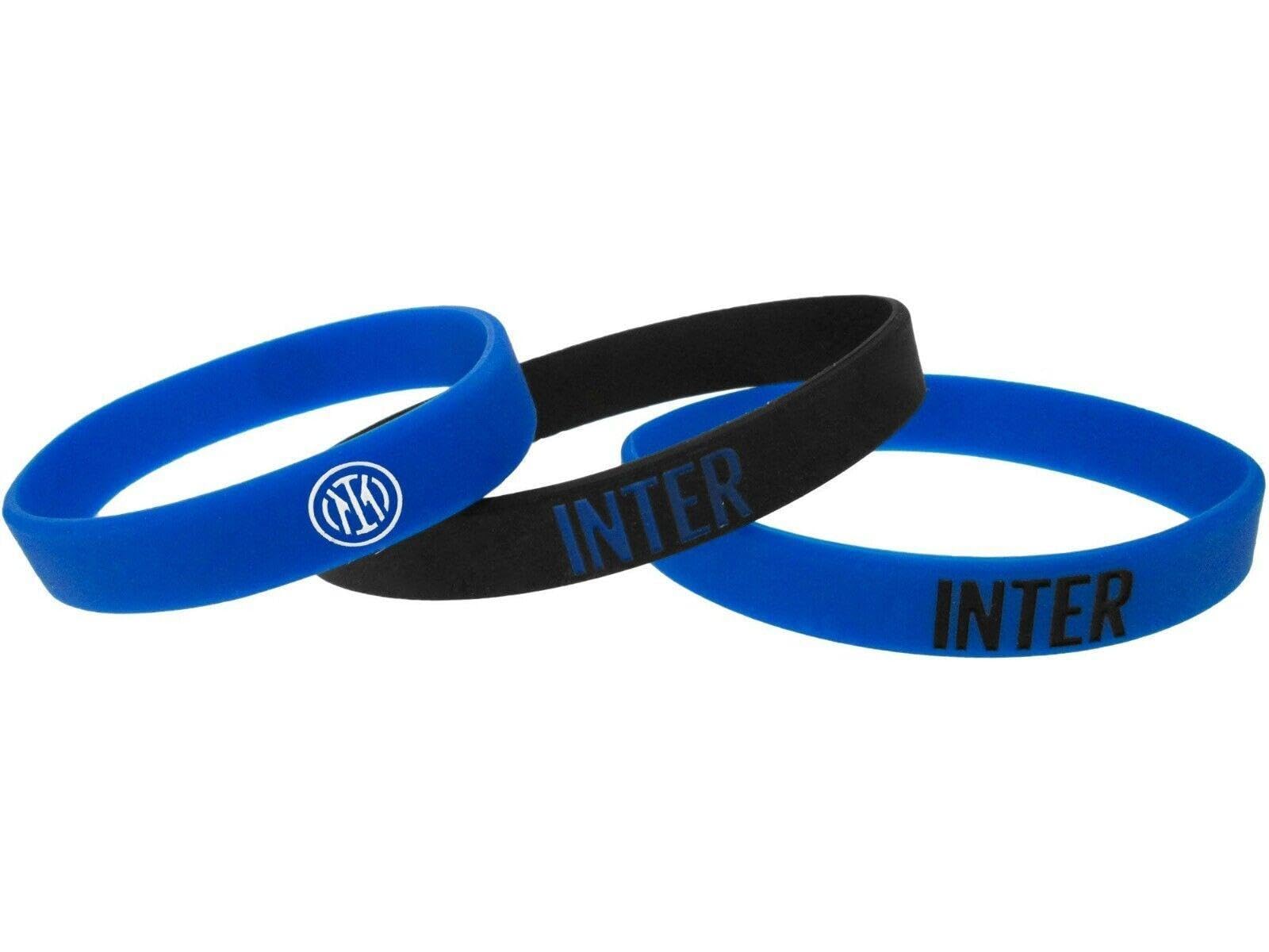 GIEMME Football Serie A Inter Black Blue Bracelets - Officially Licensed Club Product, Unisex, Adjustable Silicone Band, One Size, Multi-coloured