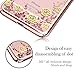 Sunba Youth Phone Case, Clear iPhone 6s Plus Case for Girls, Garden Floral Flower with Swarovski Element Crystal for iPhone 6 Plus 6S Plus, Transparent Hard PC, Rosegold-Flower