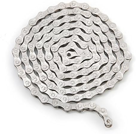 ZHIQIU FSC 6,7,8 Speed 116L Bike Chains, Silver,Gold (1/2x3/32-Inch)