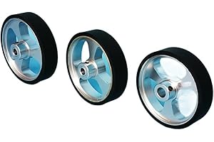 1PC Encoder Wheel, Measuring Wheel, Meter Wheel, Robot Wheel, Aluminum Alloy Processing, Rubberized wear(Model 11)