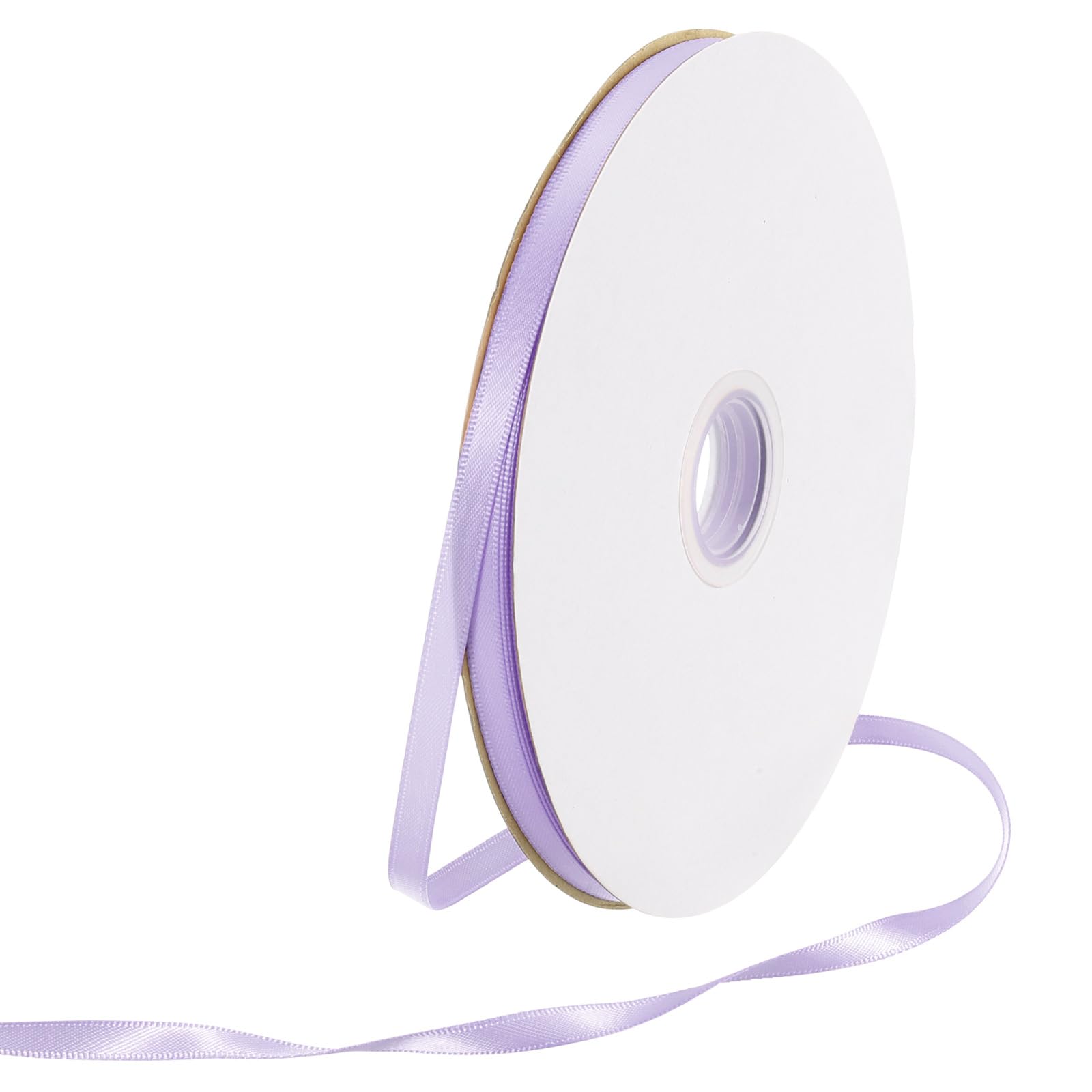 Rebower 6mm Satin Ribbon 64m Thick Double Face Grosgrain Silk Ribbon, [for Gift Wrapping, Hair Bows, Wedding, Cake, Flower] - 70 Yard/210ft/ Light Purple