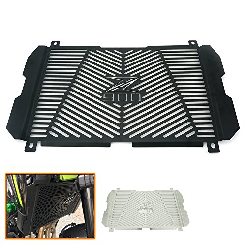 Heinmo Motorcycle New CNC Aluminum Radiator Guard Grill Cover Protector fit For KAWASAKI Z900 2017 Black Sliver (black)