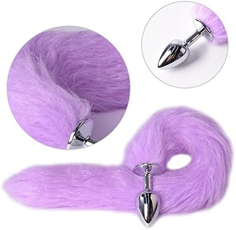 ZIYCH Fox Tail Stainless Steel A nal B UTT P Lug-Light Purple(Small)