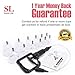 SunlitLife Reinforced Plastic Chinese Cupping Set with Vacuum Suction Pump and Extension Hose, English Manual. TCM Massage Cupping Therapy Set (12 Cups)