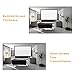 Projector Screen 150 Inch 16:9, Outdoor Portable Movie Screen Support Front and Rear Projection
