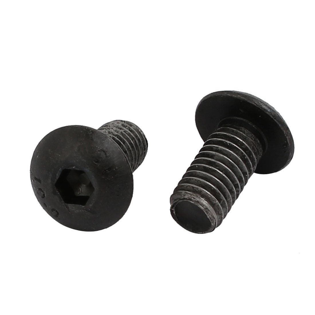 Sourcingmap 2pcs M5x10mm 10.9 Grade Hex Socket Reverse Left Hand Thread Screw Bolt Black