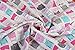 Fall Sale! Flannel Receiving Blankets Large Soft Organic Cotton Swaddling Blankets Baby Girl Set 2, Owl Cat Pink White