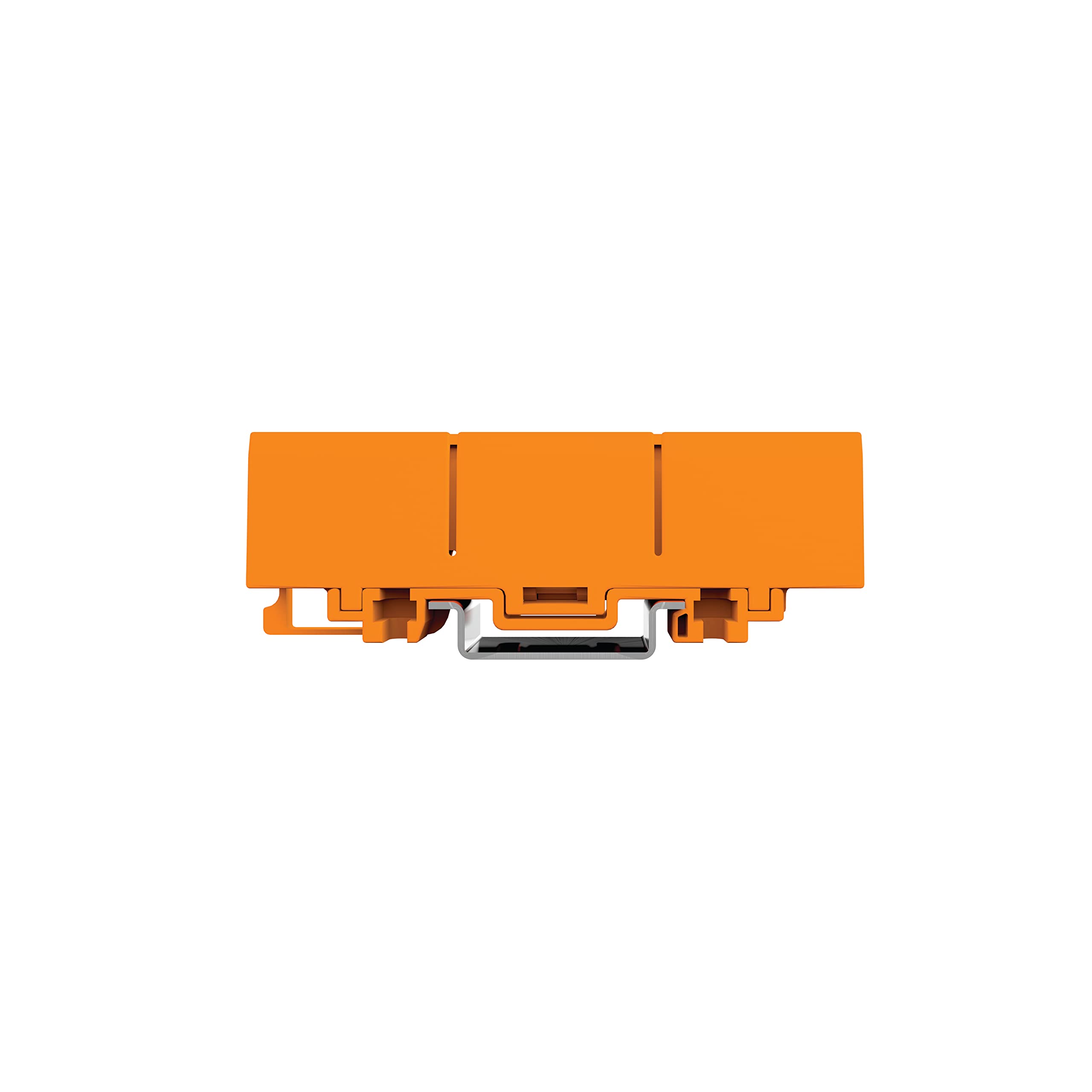 WAGO Mounting carrier; for single- and double-row con.; 2773 Series; for DIN-35 rail mounting/screw mounting; orange, 2773-500 (10 pcs)