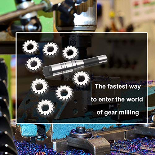 Involute Gear Cutters DP16, HSS Gear Cutter Set Pitch Angle 14.5