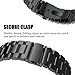 VIGOSS Metal Strap Compatible with Fitbit Versa Bands Black Men 2 Pack Solid Stainless Steel Versa Band + Milanese Loop Mesh Replacement Bracelet Wristband for Fitbit Versa Smartwatch