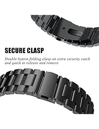 VIGOSS Correa de metal compatible con Fitbit Versa correas de acero inoxidable sólido Versa correa para hombres mujeres pulsera de repuesto para Fitbit Versa Smartwatch grande pequeño