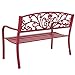 Best Choice Products Patio Garden Bench Park Yard Outdoor Furniture Steel Frame Porch Chair, 50