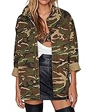 HaoDuoYi Womens Casual Camo Lightweight Zipper Outwear Jacket