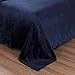 Exclusivo Mezcla Fleece Blanket Queen Size for Bed, Super Soft and Warm, All Season Use, Cozy, Plush, Lightweight, 90x90 Inches, Navy Blue