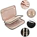 BAGSMART Double Layer Travel Jewelry Organizer Jewelry Storage Carrying Cases for Earrings, Necklaces, Rings, Black