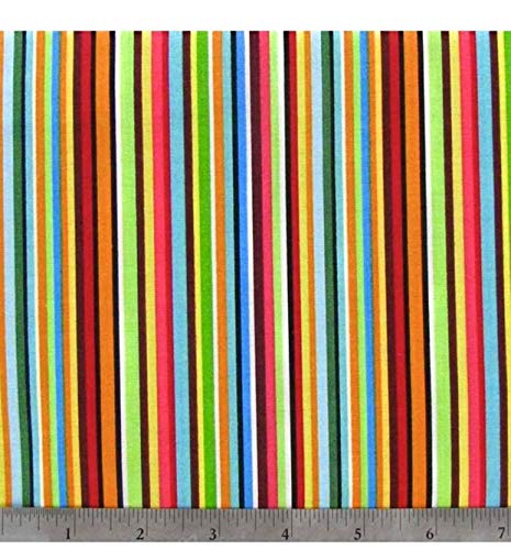 Fiesta Stripes Valance Cotton Window Curtain Treatment 43W x 15L