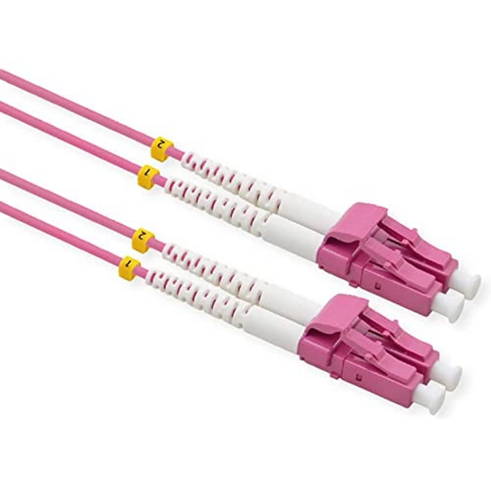 VALUE Fibre Optic Cable 50/125µm OM4, LC/LC, Low-Loss Connector, Purple, 5 m