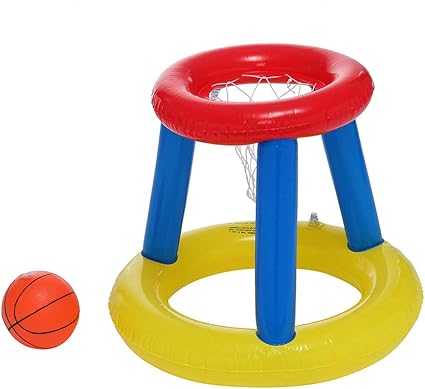 swimming pool floating basketball hoop