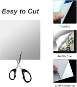 Fantasyon 10 Pack Self Adhesive Mirror Tiles 4x6 inch PET Flexible Sticker view 4