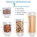 ME.FAN Airtight Food Storage Container Set [7-Piece Set] Durable Seal Pot- Cereal Storage Containers - FREE 24 Chalkboard Label - Kitchen Cabinet Organization Lid