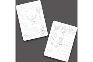 3pcs White Silicone Tiny Tattoo Practice Skins with Design Double-Sided Minimalist Tattoo Practice Pad