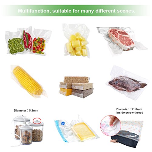 Olarisva Hand-Vakuumiergerät Mit 15 Waschbaren Beuteln - 5 Sekunden Vakuumieren Für Lebensmittel