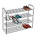 legendary-Yes 4-Tier shoe rack organizer storage bench stand for mens womens shoes closet with iron shelves holds up to 24 pairs