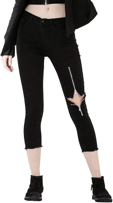 black womens skinny trousers