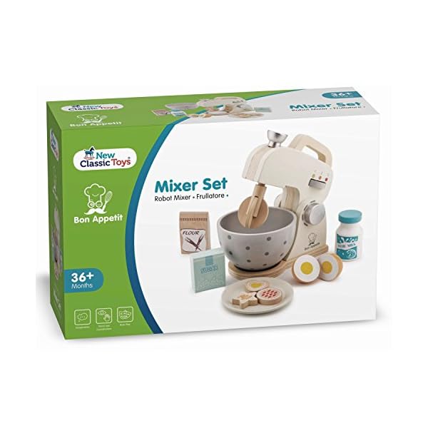 New Classic Toys 10707 Mixer mit Zubehör-Weiß, Weis – Bild 6