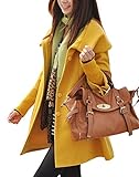 Melansay Women's Princess Wool Winter Coat With Detachable Knit Sleeves