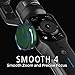 Zhiyun Smooth 4 3-Axis Handheld Gimbal Stabilizer, Integrated Control Panel Design iPhone Android Smartphones GoPro, Object Tracking Vertigo Shot(Hitchcock Zoom) More