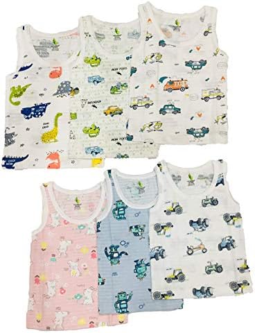 1stbabystore New Born Infant Sleeveless Sando Vest Housiry Baby Girls&Boys Unisex Skin Friendly 100% Cotton Vest
