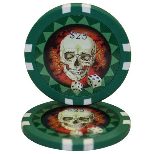 New 1000pcs 13.5g Skull Poker Chips Set Aluminum Case Custom Build