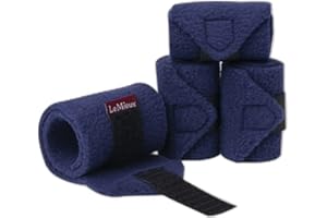 LeMieux Toy Pony Bandages for Toy Pony - Fleece - Simple Fastening - Suitable for Ages 3 Years + - Ink Blue