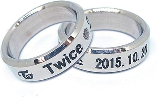 Amazon Twice 指輪 リング デビュー日 誕生日 記念日 刻印 アクセサリー レザーロープ付き 応援グッズ Twice リング 通販