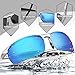 Pulabecs Men's Sports Style Polarized Sunglasses Driver Glasses Unbreakable Frame PS071 (Silver Frame Blue Lens, Clear)