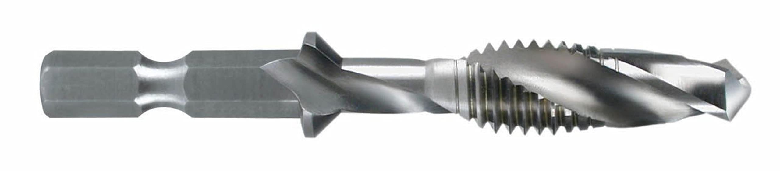 Ruko HSS Long Combined Machine Tap Bit, Ground, Bright Finish, M 10 x 1.50 mm Nominal Thread Size, 75.0 mm Length, R270019