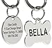 Providence Engraving Custom Engraved Stainless Steel Pet ID Tags - Personalized Front and Back Identification, for Large or Small Cats and Dogs, Round, Regular