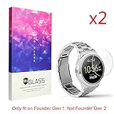 Fossil Q Founder Screen Protector, Lamshaw 9H Tempered Glass Screen Protector for Fossil Q Founder Gen 1 (Fossil Q Founder Screen protector)