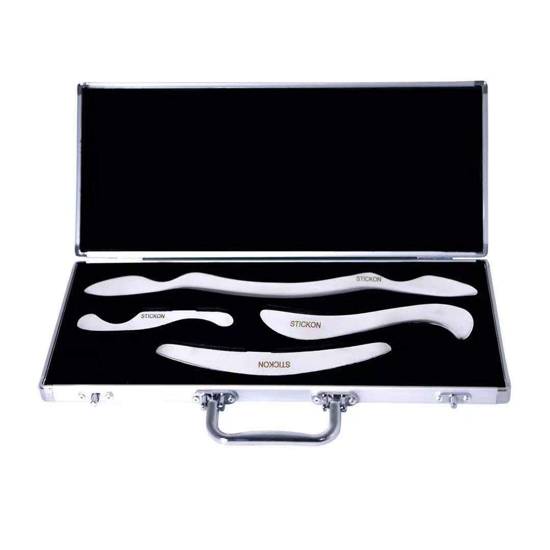 Tansozer Gua Sha Set Stainless Steel Gua Sha Scraping Tool, Medical Grade Tools for Myofascial Release Muscle Scraper Massage Tool