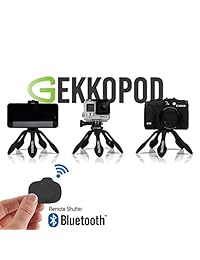gekkopod Pro Smartphone soporte ahora con selfie remoto   portátil y flexible soporte para smartphone y GoPro trípode Wrap, colgar y clung cualquier lugar Compatible con todos los teléfonos móviles, Negro