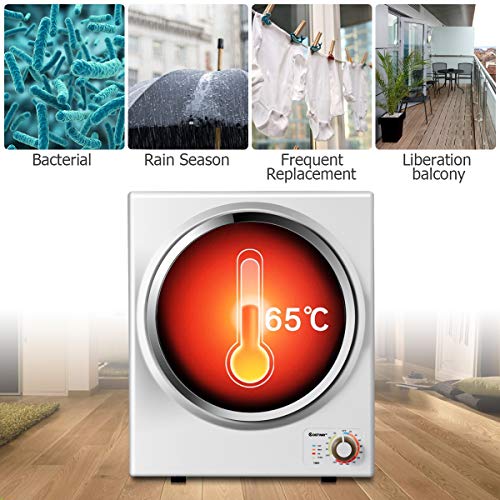 COSTWAY Electric Tumble Dryer, Sliver Pricepulse