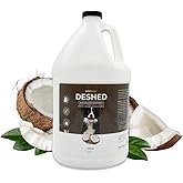 Bark2Basics DeShedding Dog Conditioner, 1 Gallon - Combats and Reduces Shedding, Removes Undercoat, Fights Excessive Hair Shed, Omega 3 and 6 Rich, Strengthens The Hair Follicle, Natural, USA Made